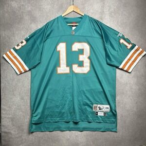 VTG Miami Dolphins Dan Marino 1984 Throwback Jersey 2XL Reebok #13 Embroidered